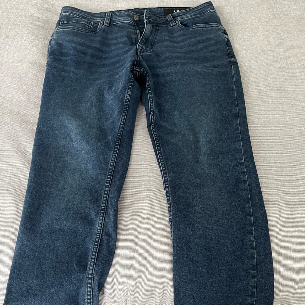 The Perfect Jean Men's Dark Wash Denim Stretch Casual Jeans 32x30 Blue Slim Fit
